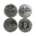 Набор медалей Collection НБУ Киев Херсон Харьков Мариуполь 2022 р 4 шт 35 мм Серебряный (hub_cek5qx), фото 1