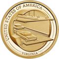США 1 доллар 2021 Инновации, Вирджиния, Мост-туннель через Чесапикский залив (hub_dfa3wl), купити в Україні, зображення 1