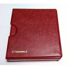 Альбом для монет Schulz 221 ячейка в футляре улучшенный Бордовый (hub_77a3af), купити в Україні, зображення 2