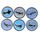 Набор сувенирных монет Collection 2018 Самолеты Бенин 10 франков 20 мм 6 шт Разноцветный (hub_49sbjp), фото 1