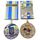 Медаль с удостоверением Collection За оборону родного государства город-герой ВОЛНОВАХА 32 мм Разноцветный (hub_hx3f2e), фото 3