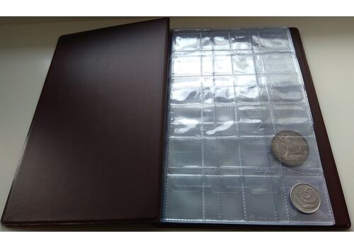 Альбом для монет Monet на 192 ячейки Микс Коричневый (hub_onno5n), фото 3
