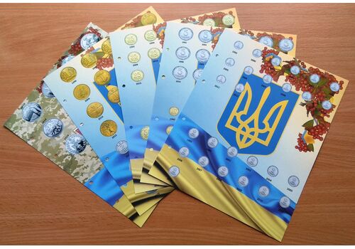 Комплект листов с разделителями для разменных монет Украины с 1992г.  CollectionТип 1 (hub_pnalwv), фото 1