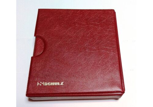 Альбом для монет Schulz 221 ячейка в футляре улучшенный Бордовый (hub_77a3af), фото 1