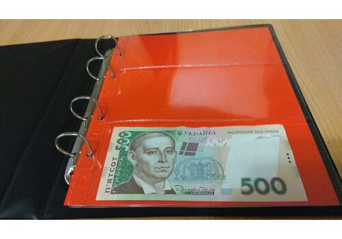 Альбом для монет и банкнот Elit наборной красные листы Бордо (hub_qx1vmg), фото 5