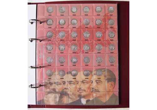 Альбом-каталог для разменных монет Monet СССР 1921-1957 гг 200х250 мм Разноцветный (hub_s268nl), фото 4