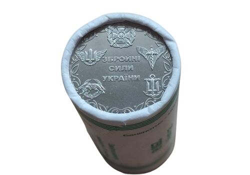 Ролл монет Mine 2021 Вооруженные Силы Украины ВСУ 10 гривен 25 шт 30 мм Серебристый (hub_qv3ct0), фото 1