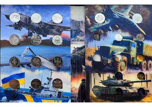 Альбом подарочный Collection Вооруженные Силы Украины с 17 монетами 240х170 мм Разноцветный (hub_pvfgt0), фото 3