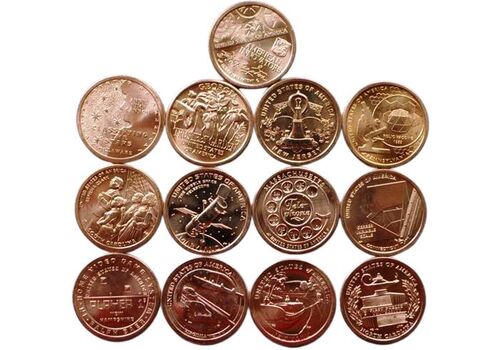 Набор монет Collection США 1 доллар 2018-2021 Американские инновации 13 шт (hub_7z84lv), фото 1