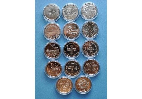 Набір монет в капсулах Collection Збройні Сили України 20.2 мм 14 шт Сріблястий (hub_7hfoyt), фото 5