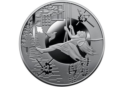 Памятная медаль Collection Город героев Киевщина 2022 г 35 мм Серебряный (hub_m5c258), фото 3