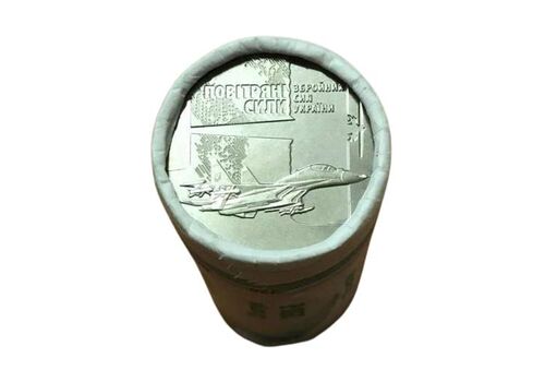 Ролл монет Mine 2020 Воздушные силы Вооруженных Сил Украины ВС ВСУ 10 гривен 25 шт 30 мм Серебристый (hub_9gjiwr), фото 1