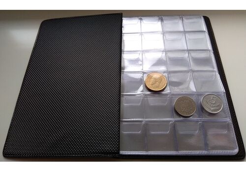 Альбом для монет 192 небольшие ячейки Коричневый (hub_dtm7pl), фото 3