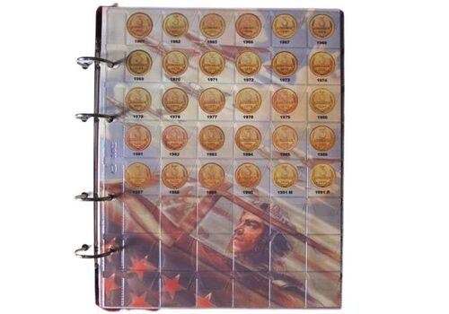 Альбом-каталог для разменных монет Monet СССР 1961-1992 гг 200х250 мм Разноцветный (hub_yyg39u), фото 1