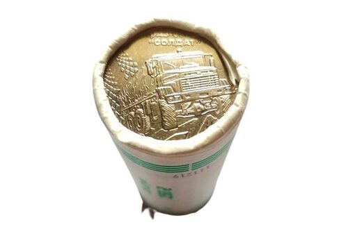 Ролл монет Mine 2019 КрАЗ-6322 Солдат 10 гривен 25 шт 30 мм Серебристый (hub_hjc1xv), фото 1