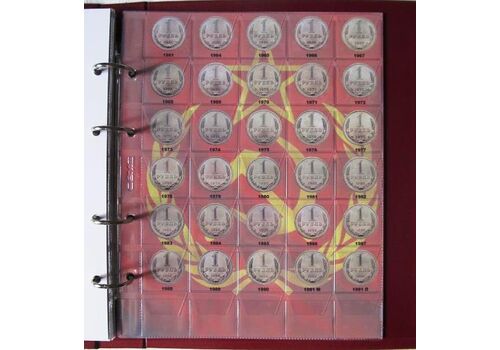 Альбом-каталог для разменных монет Monet СССР 1961-1992 гг 200х250 мм Разноцветный (hub_yyg39u), фото 7