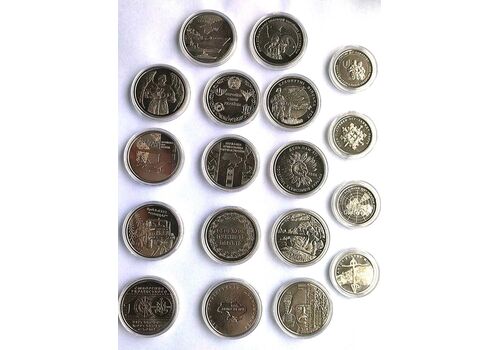 Набор монет в капсулах Collection Вооруженные Силы Украины 30 мм 19 шт Cеребристый (hub_1z6tkv), фото 1