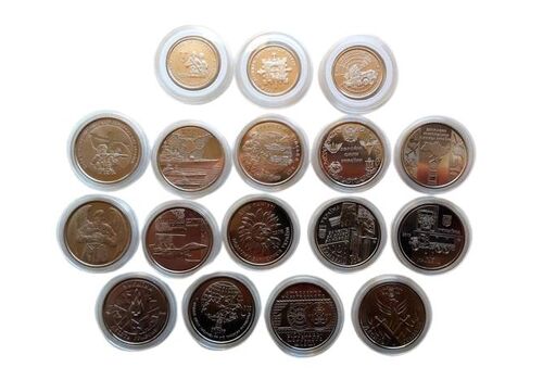 Набор монет в капсулах Collection Вооруженные Силы Украины 30 мм 17 шт Cеребристый (hub_p61ews), фото 1
