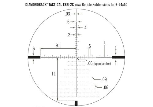 Приціл оптичний Vortex Diamondback Tactical FFP 6-24x50 EBR-2C MRAD (DBK-10029), фото 6