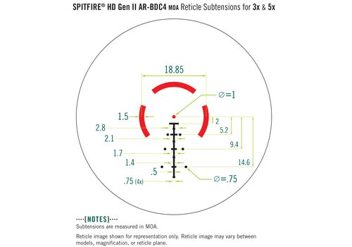 Приціл оптичний Vortex Spitfire 3x Prism II Scope AR-BDC4 Reticle (SPR-300), фото 10