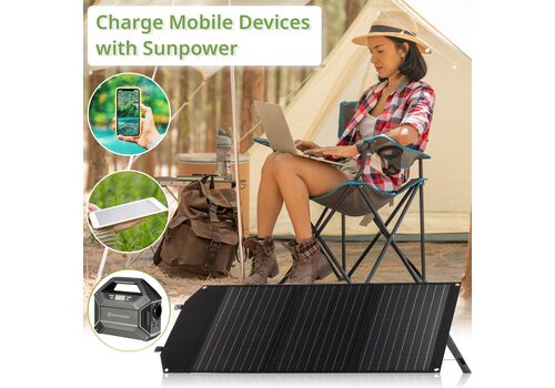 Портативний зарядний пристрій сонячна панель Bresser Mobile Solar Charger 60 Watt USB DC (3810050), фото 2