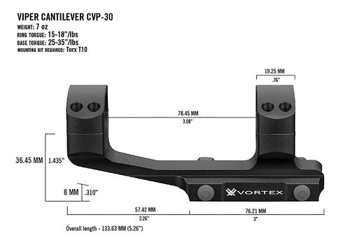 Кріплення Vortex Pro 30mm Cantilever mount (CVP-30), фото 4