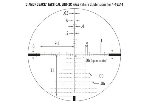 Приціл оптичний Vortex Diamondback Tactical FFP 4-16x44 EBR-2C MRAD (DBK-10027), фото 6