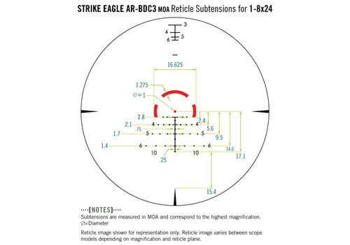 Приціл оптичний Vortex Strike Eagle 1-8x24 (AR-BDC3 IR) (SE-1824-2), фото 7