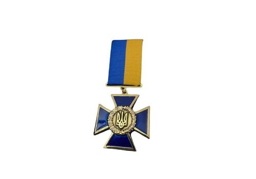 Медаль с документом Collection Крест патриота Украины 45 мм Разноцветный (hub_go12ua), фото 1
