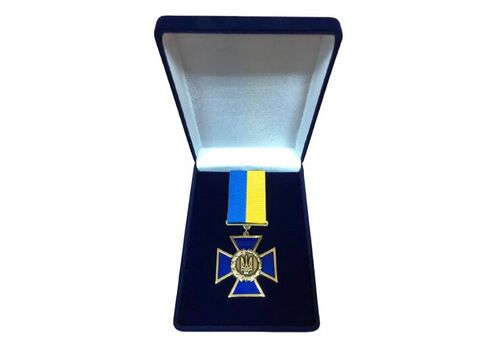 Медаль с документом Collection Крест патриота Украины в футляре 45 мм Разноцветный (hub_7pkfmu), фото 1