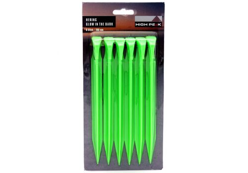 Кілочки High Peak Glow in the Dark ABS Peg 20 см 6 шт. Luminous Green (42202), фото 1