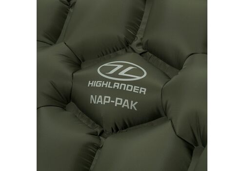 Килимок надувний Highlander Nap-Pak Inflatable Sleeping Mat 5 cm Olive (AIR071), фото 9