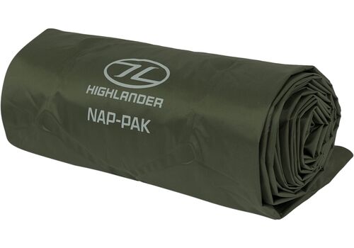 Килимок надувний Highlander Nap-Pak Inflatable Sleeping Mat 5 cm Olive (AIR071), фото 5