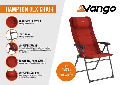 Стілець кемпінговий Vango Hampton DLX Chair Excalibur (CHQHAMPTOE27TI8), фото 2