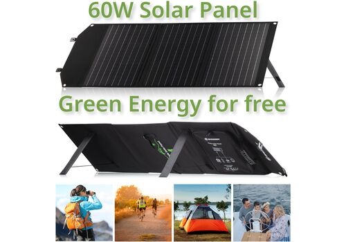 Портативний зарядний пристрій сонячна панель Bresser Mobile Solar Charger 60 Watt USB DC (3810050), фото 9