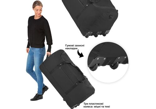 Сумка дорожня на колесах TravelZ Wheelbag 100 Liter Black (603091), фото 6