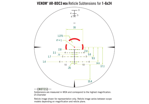 Приціл оптичний Vortex Venom 1-6x24 SFP AR-BDC3 MOA (VEN-1601), фото 2