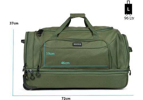 Сумка дорожня на колесах TravelZ Wheelbag Doubleloader green 96L (603099), фото 5