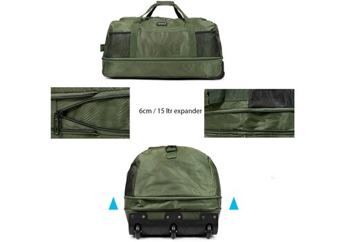 Сумка дорожня на колесах TravelZ Wheelbag Doubleloader foldable green  (603097), фото 6